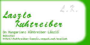 laszlo kuhtreiber business card